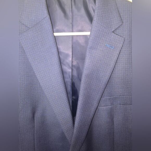 CHAPS 44R Blue Blazer Sport Coat | Dinner Ready Classic Fit Jacket - Picture 13 of 13
